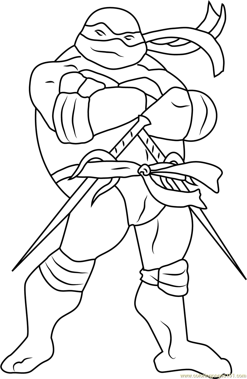 Raphael Coloring Page For Kids Free Teenage Mutant Ninja Turtles 