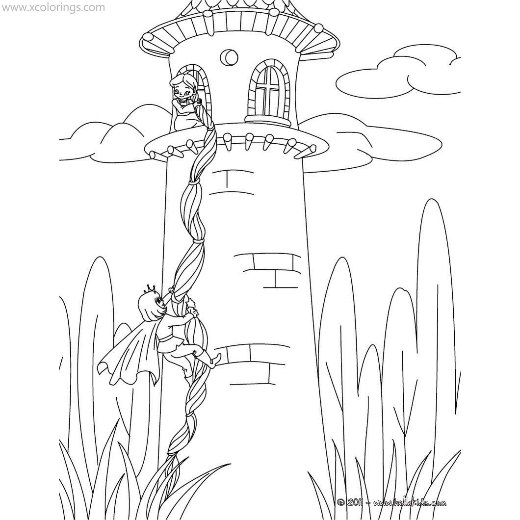 Rapunzel Story Coloring Pages XColorings
