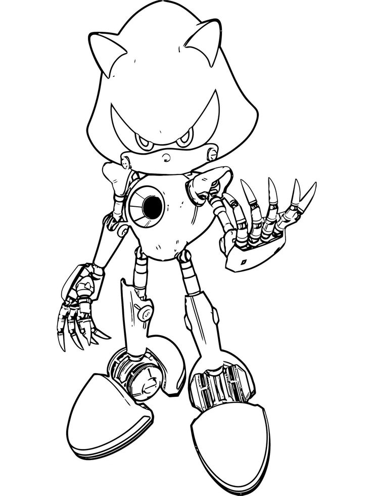 Robot Sonic Coloring Pages Coloring Book 