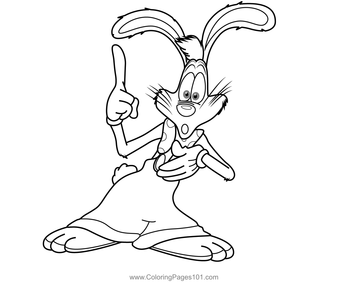 Roger Rabbit 1 Coloring Page For Kids Free Roger Rabbit Printable 