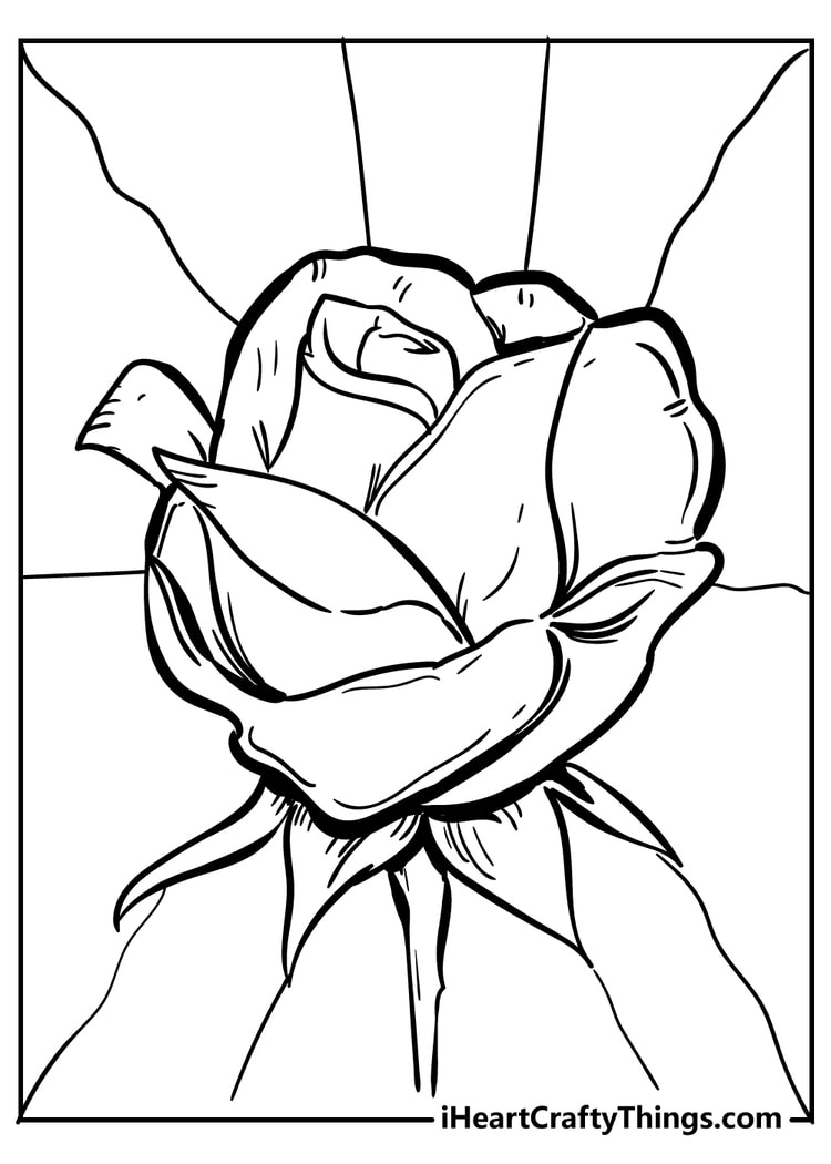 Rose Coloring Pages To Print