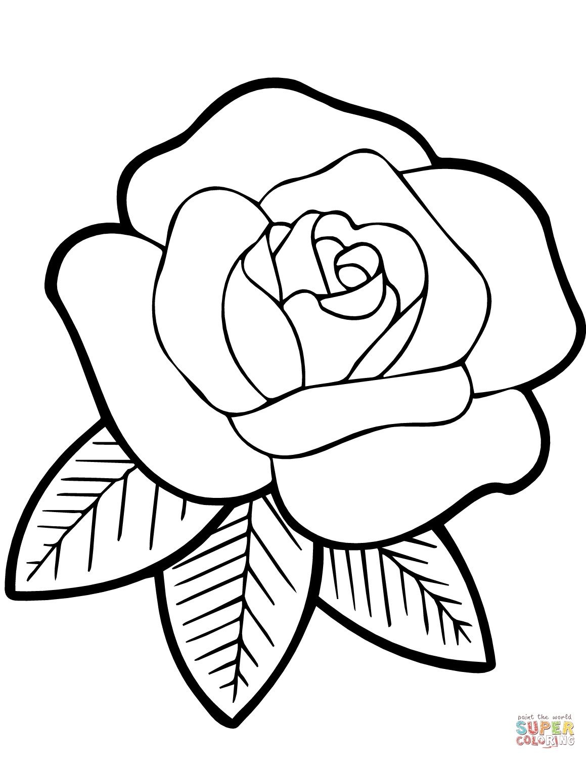 Rose Flower Coloring Pages Drawing