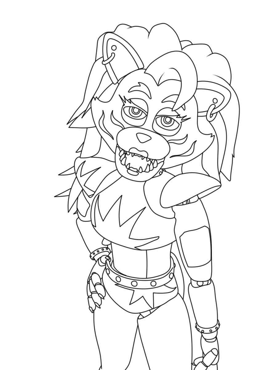 Roxanne Wolf FNAF Coloring Pages
