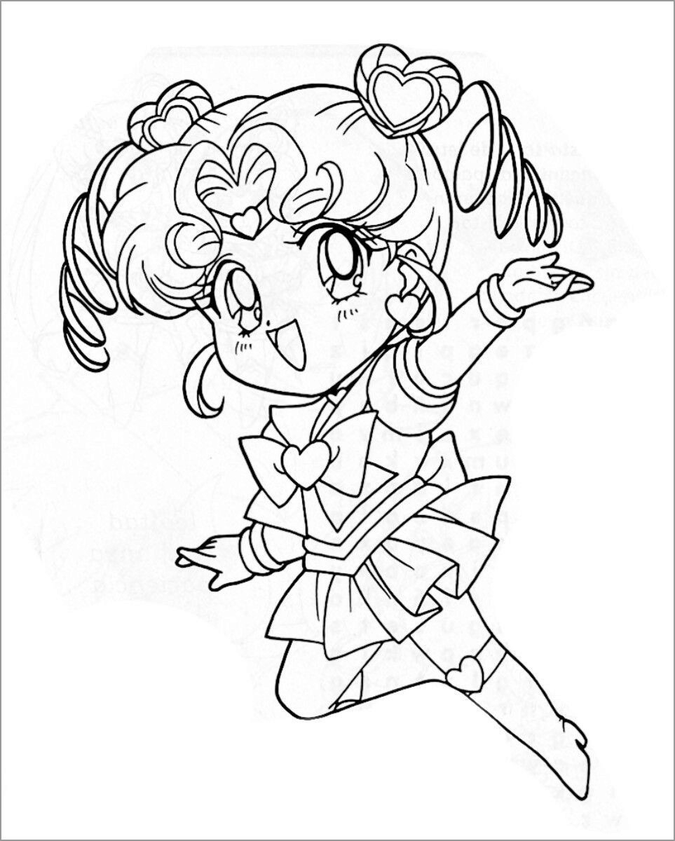 Sailor Chibi Moon Coloring Pages ColoringBay