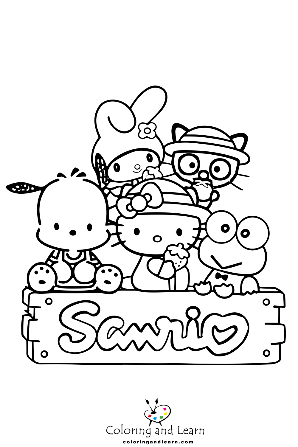 Sanrio Christmas Coloring Pages Coloring Nation
