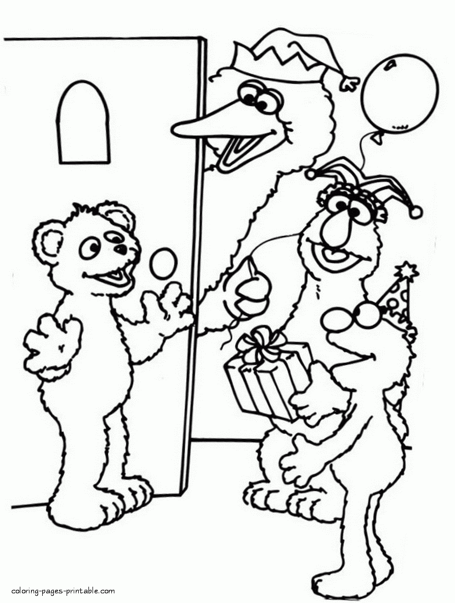 Sesame Street Birthday Coloring Pages COLORING PAGES PRINTABLE COM