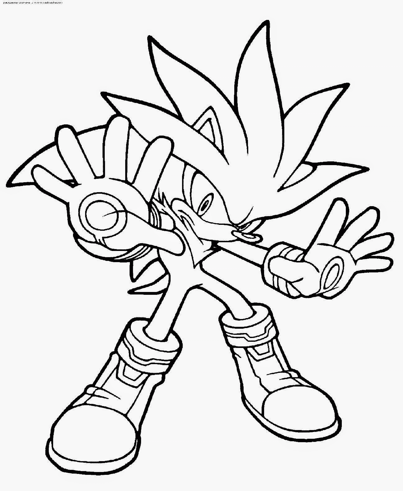 Shadow From Sonic Coloring Page Coloring Home