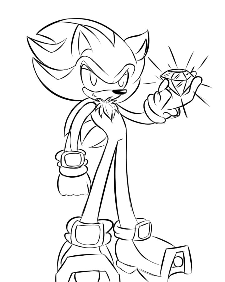 Shadow The Hedgehog 1 Coloring Page Free Printable Coloring Pages For