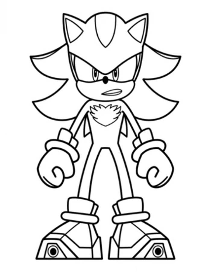 Shadow The Hedgehog Coloring Pages Free Printable PDF 