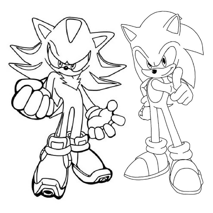Shadow The Hedgehog Coloring Pages Free Printable PDF 