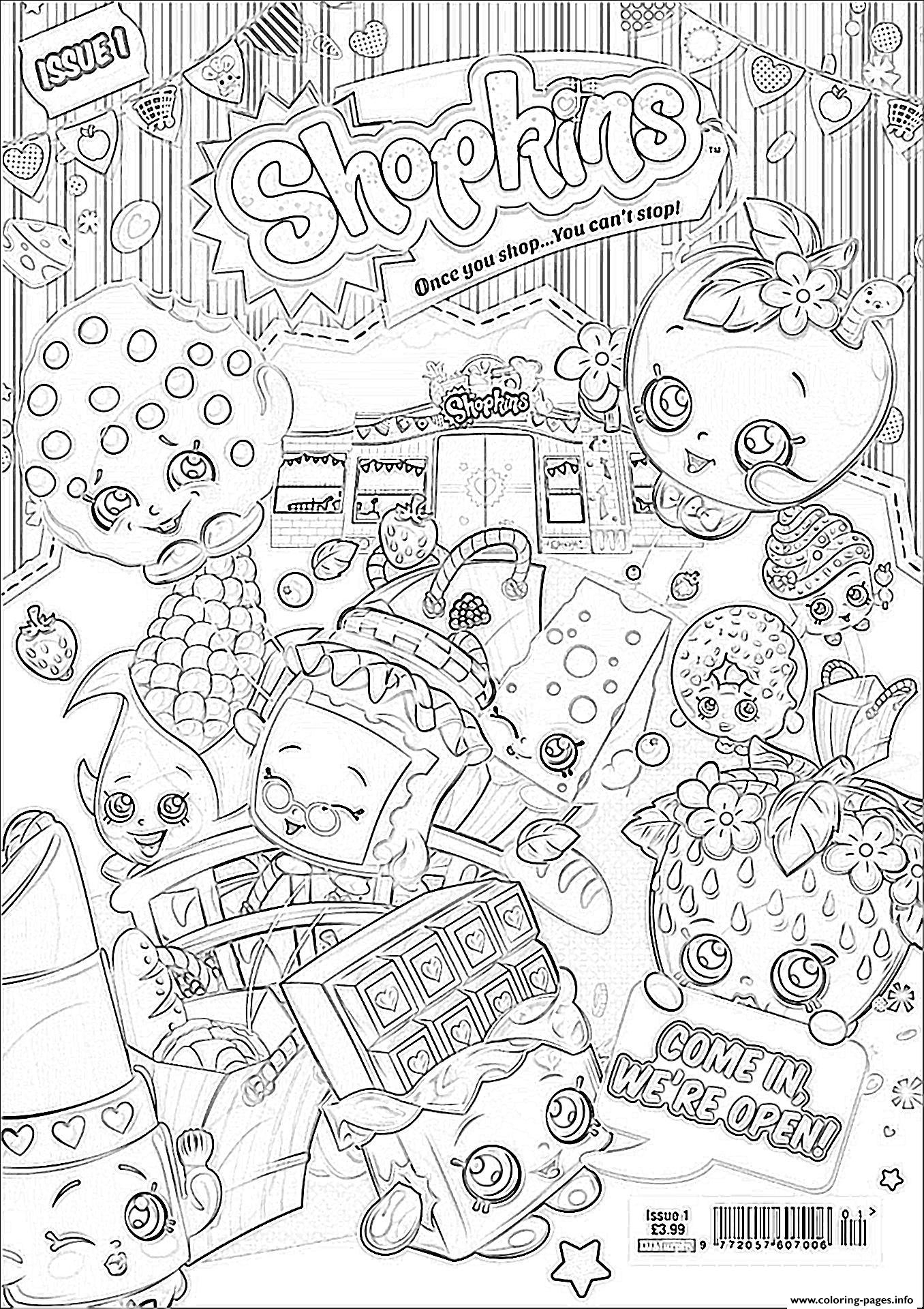 Shopkins We Are Open Coloring Pages Printable
