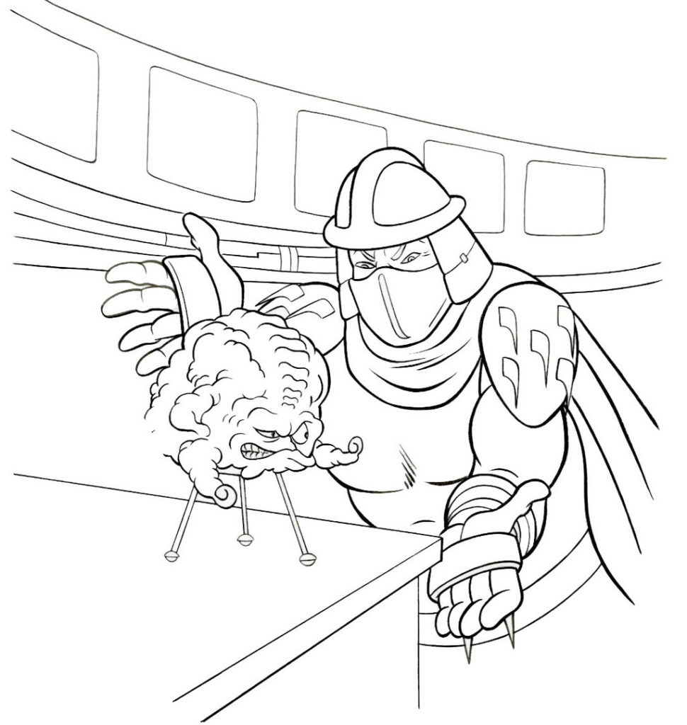 Shredder Tmnt Villain Coloring Lineart Page Coloring Pages