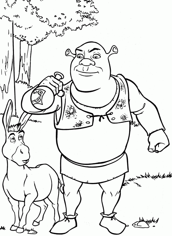 Shrek Printable Coloring Pages Coloring Home
