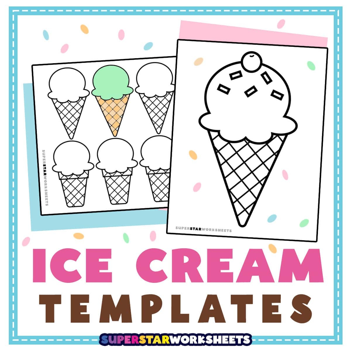 Simple Ice Cream Cone Template Printable Free FREE Printables
