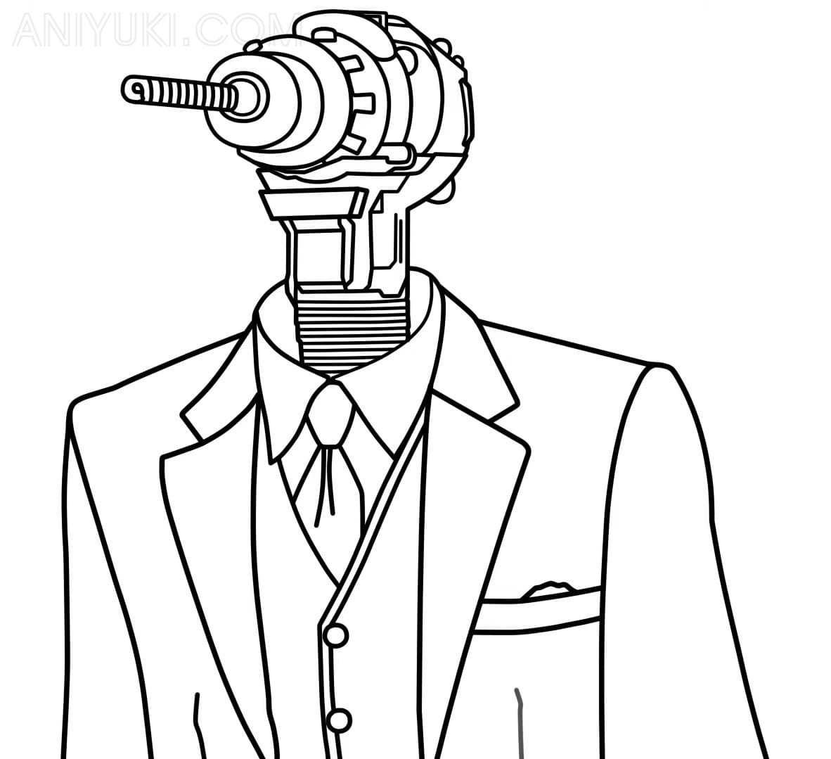 Skibidi Toilet Coloring Pages AniYuki