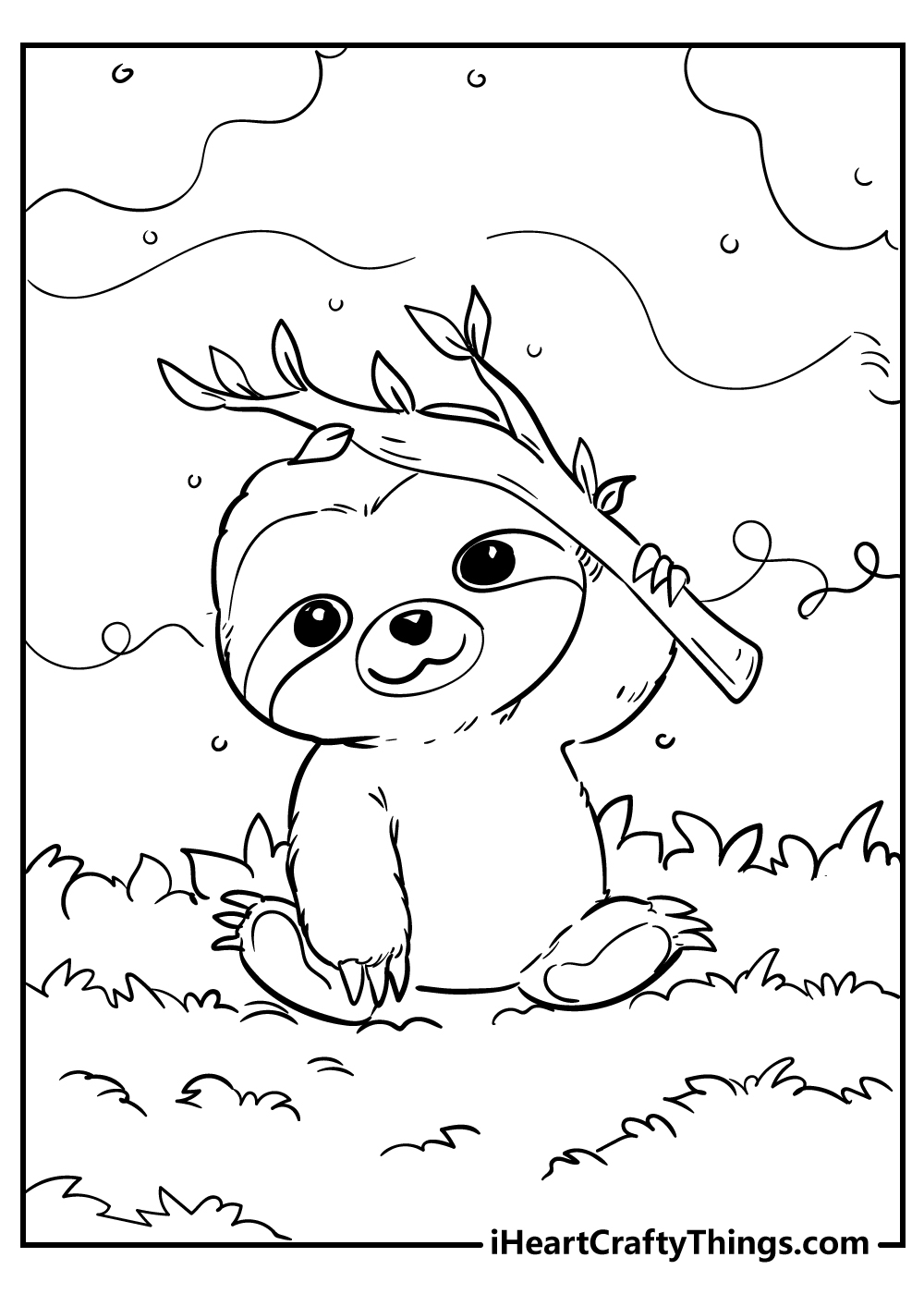 Sloth Coloring Page Cute Coloring Page Free Coloring Vrogue co