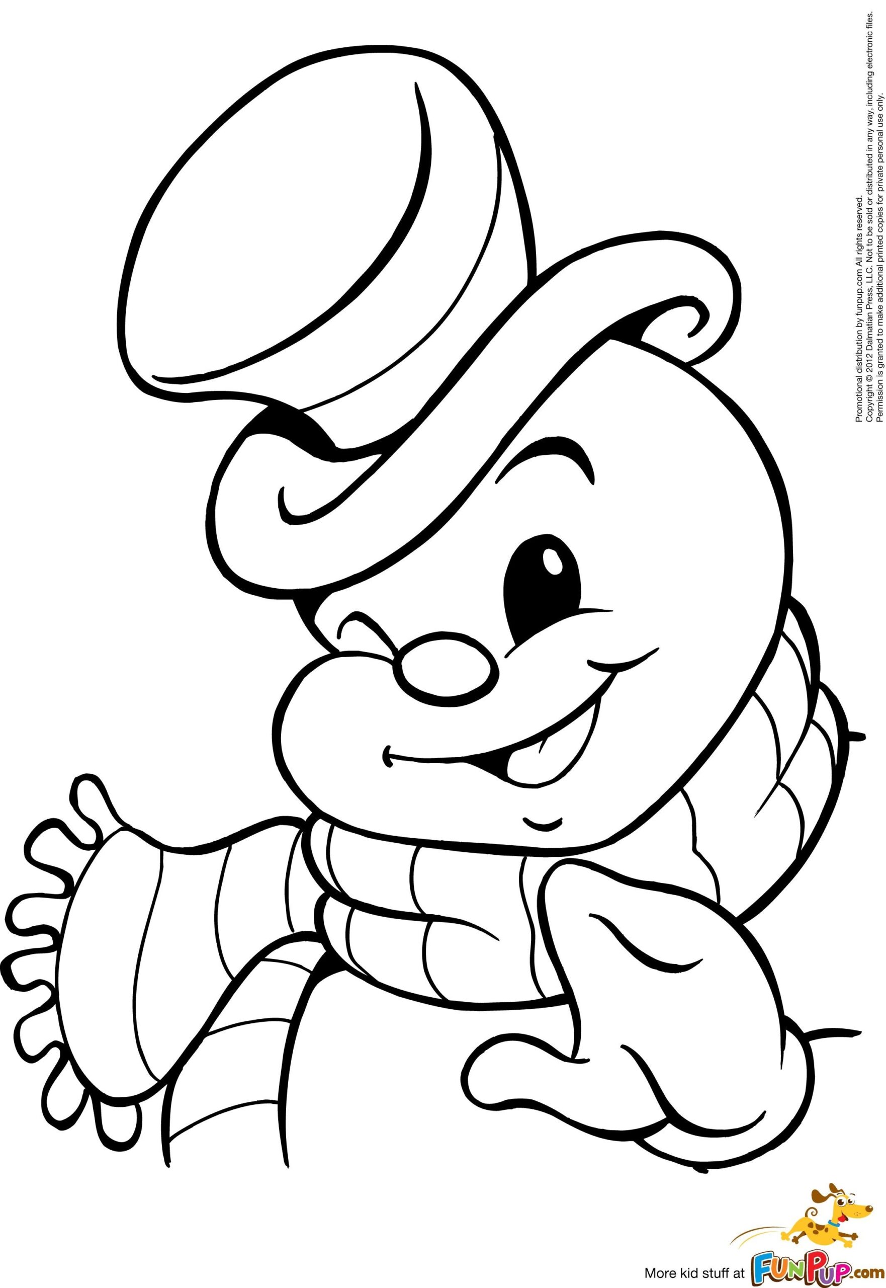 Snowman Coloring Page Printable