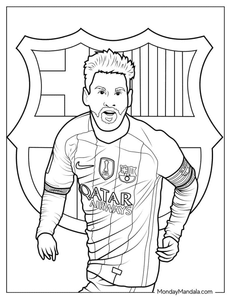 Soccer Messi Coloring Pages