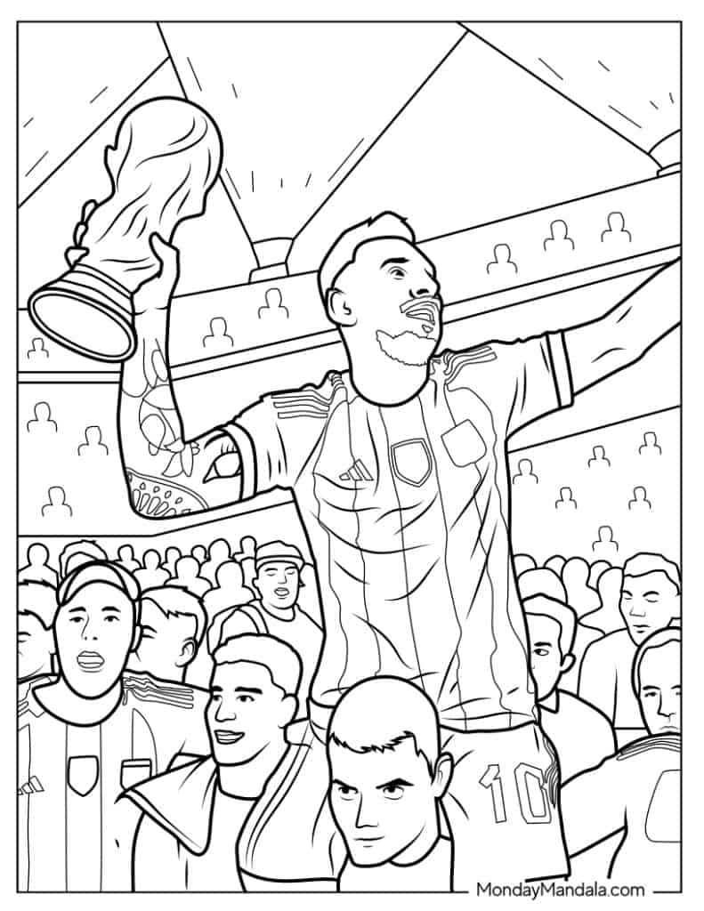 Soccer Messi Coloring Pages