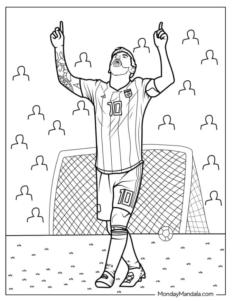 Soccer Messi Coloring Pages