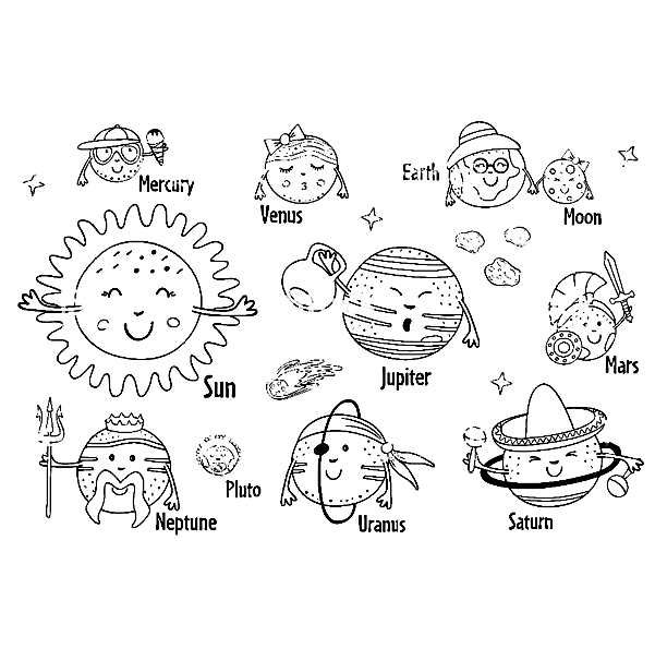 Solar System Coloring Pages Coloring Pages For Kids And Adults