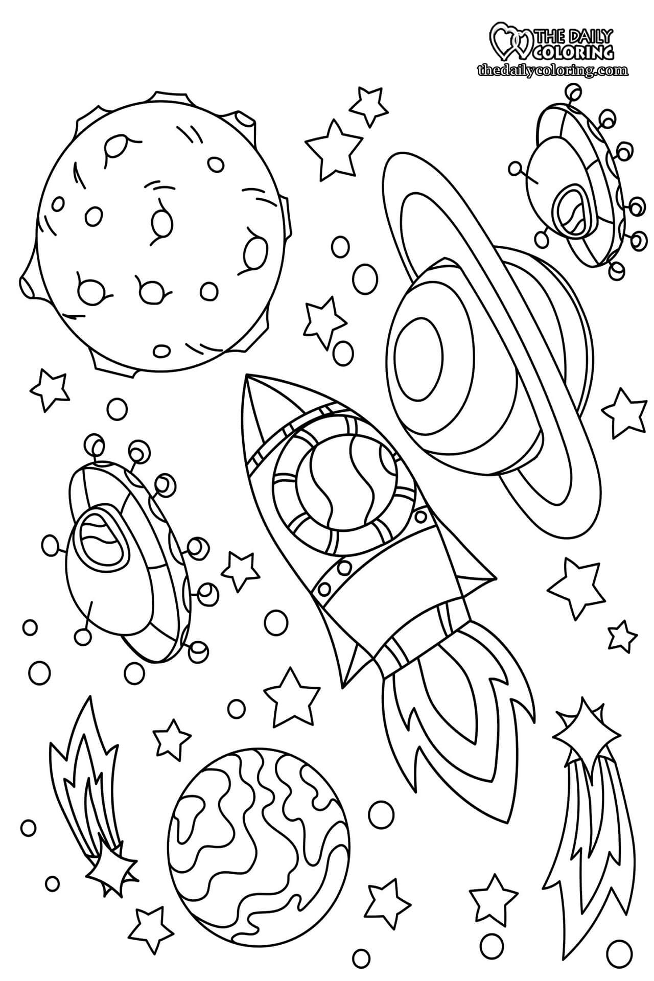 Space Coloring Pages The Daily Coloring