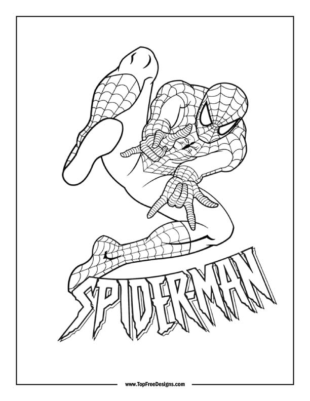 Spiderman Coloring Pages Easy Infoupdate