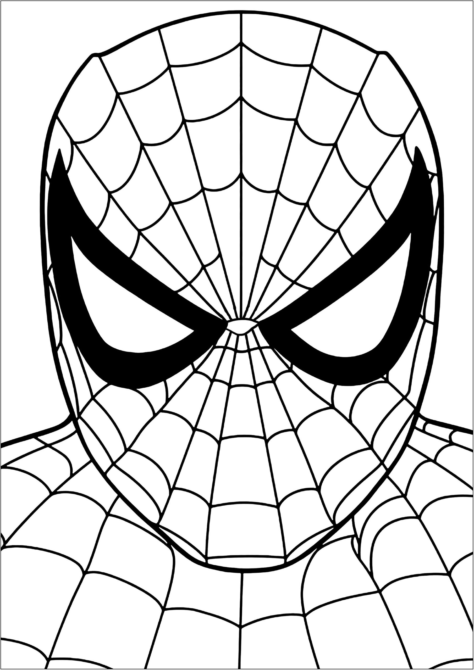Spiderman Head Spider Man Coloring Pages