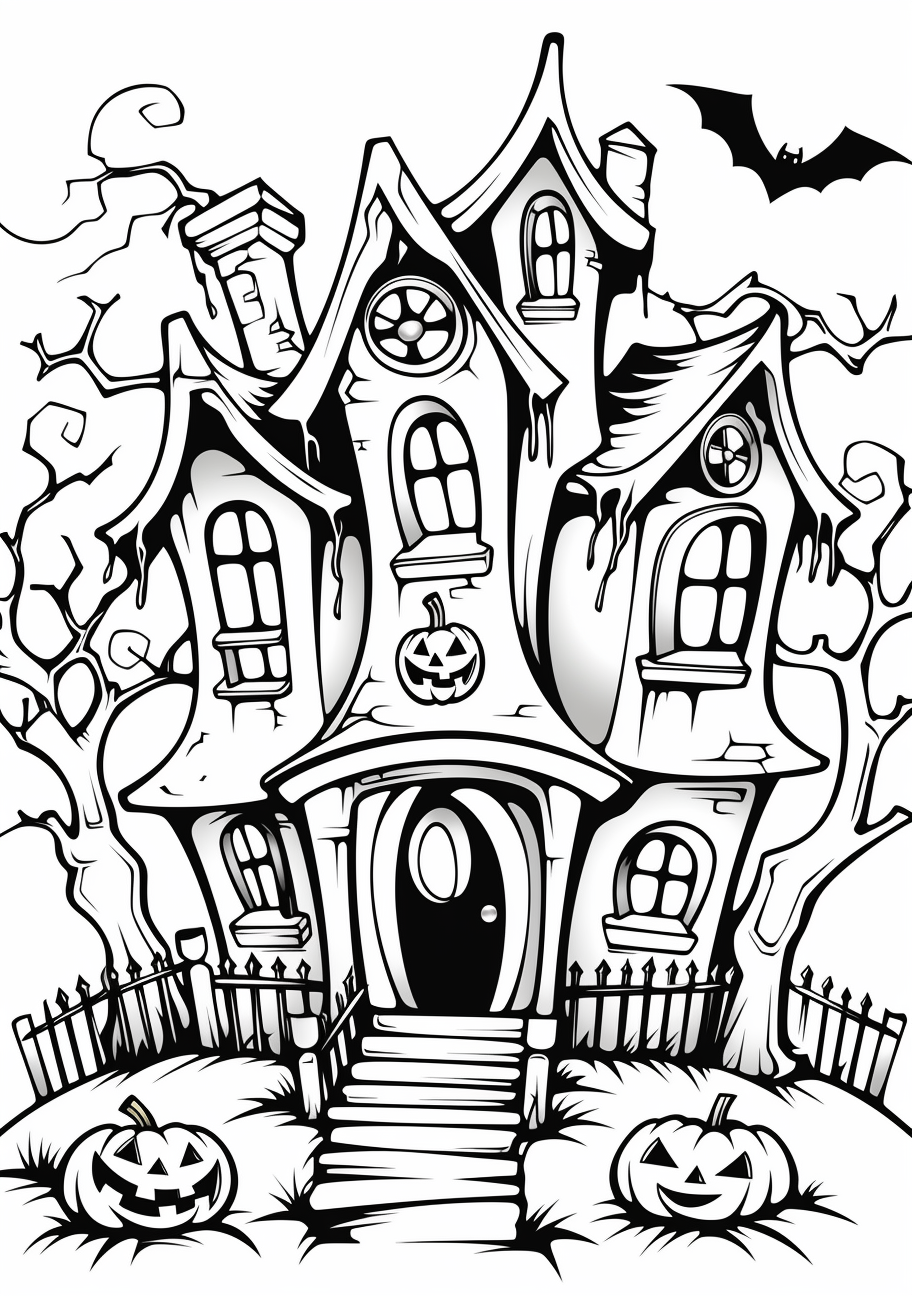 Spooky Halloween Coloring Pages Halloween Coloring Page Fun