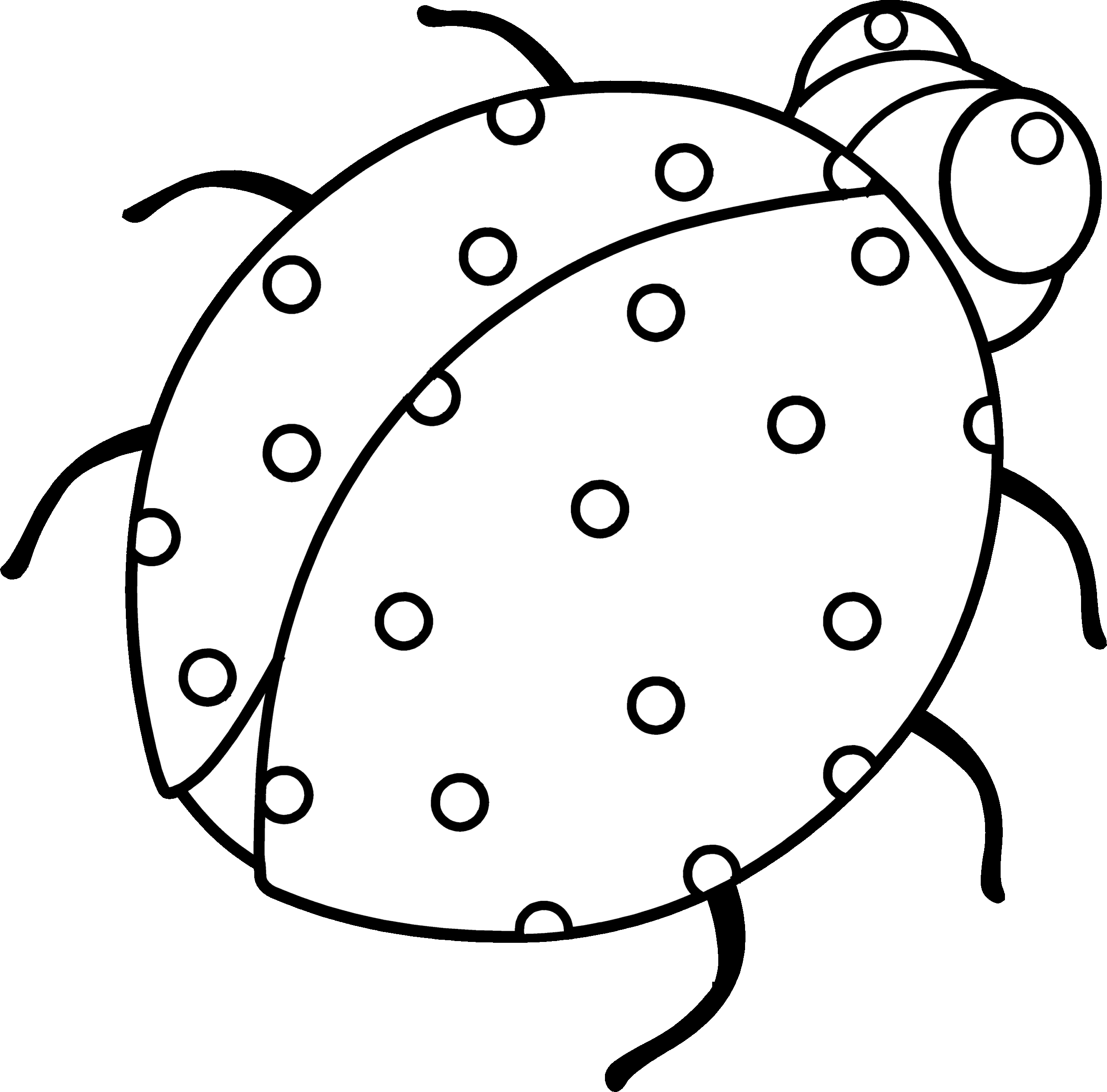 Spotty Ladybug Coloring Page Free Clip Art