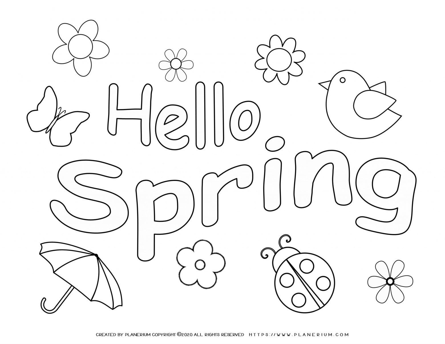Spring Printable Color Pages