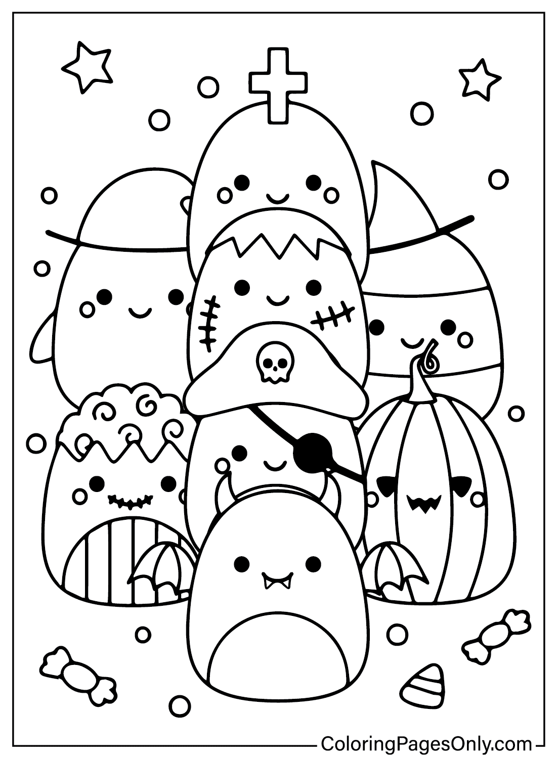 Squishmallow Halloween Coloring Sheet Free Printable Coloring Pages