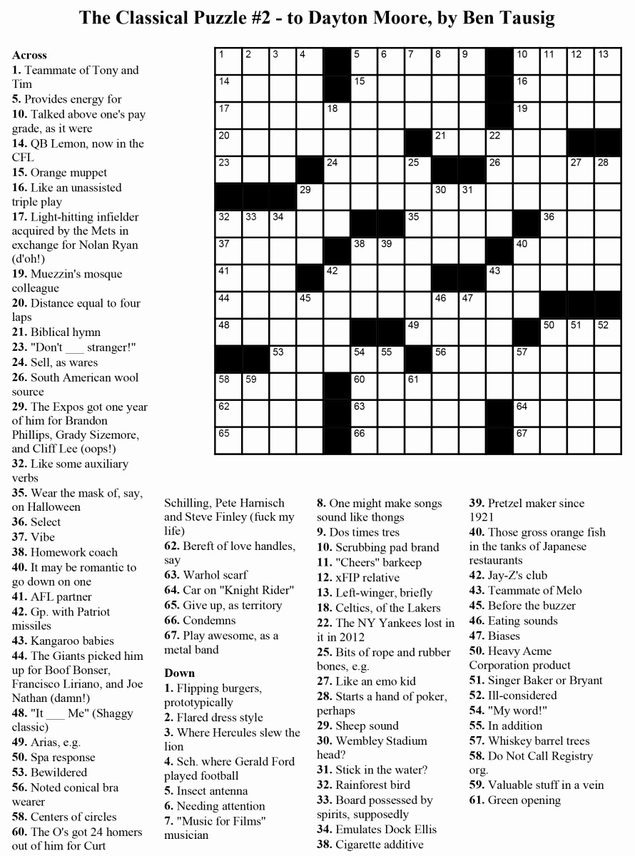 Star Magazine Giant Crossword Puzzles Printable James Crossword Puzzles