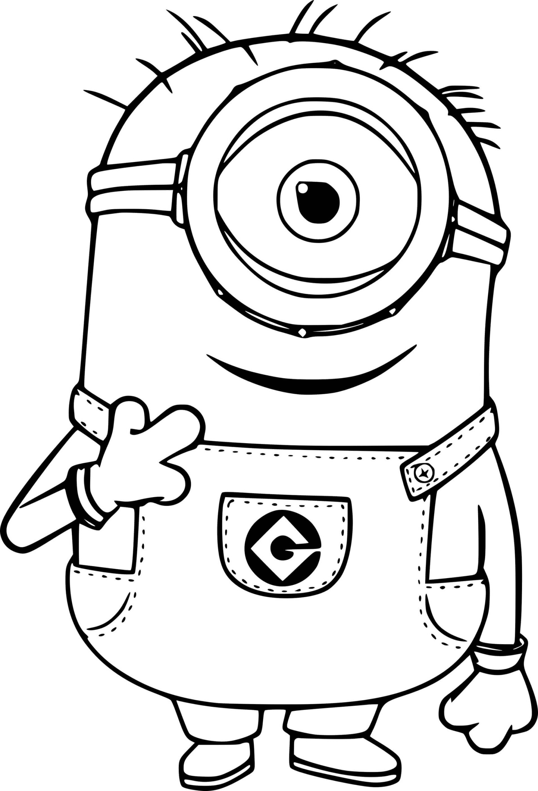 Stuart Minion Coloring Pages Coloring Cool