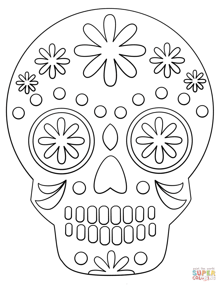 Sugar Skull Template Printable Free Printable Word Searches