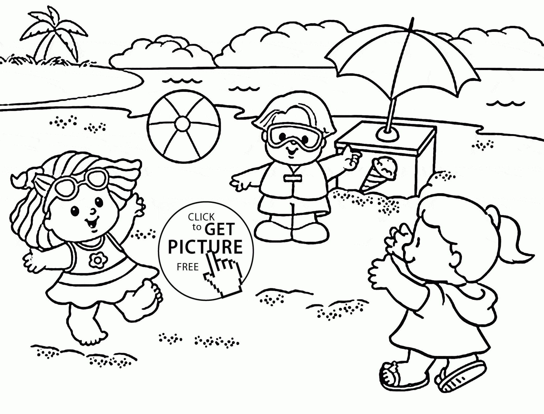 Summer Fun Coloring Page Coloring Home