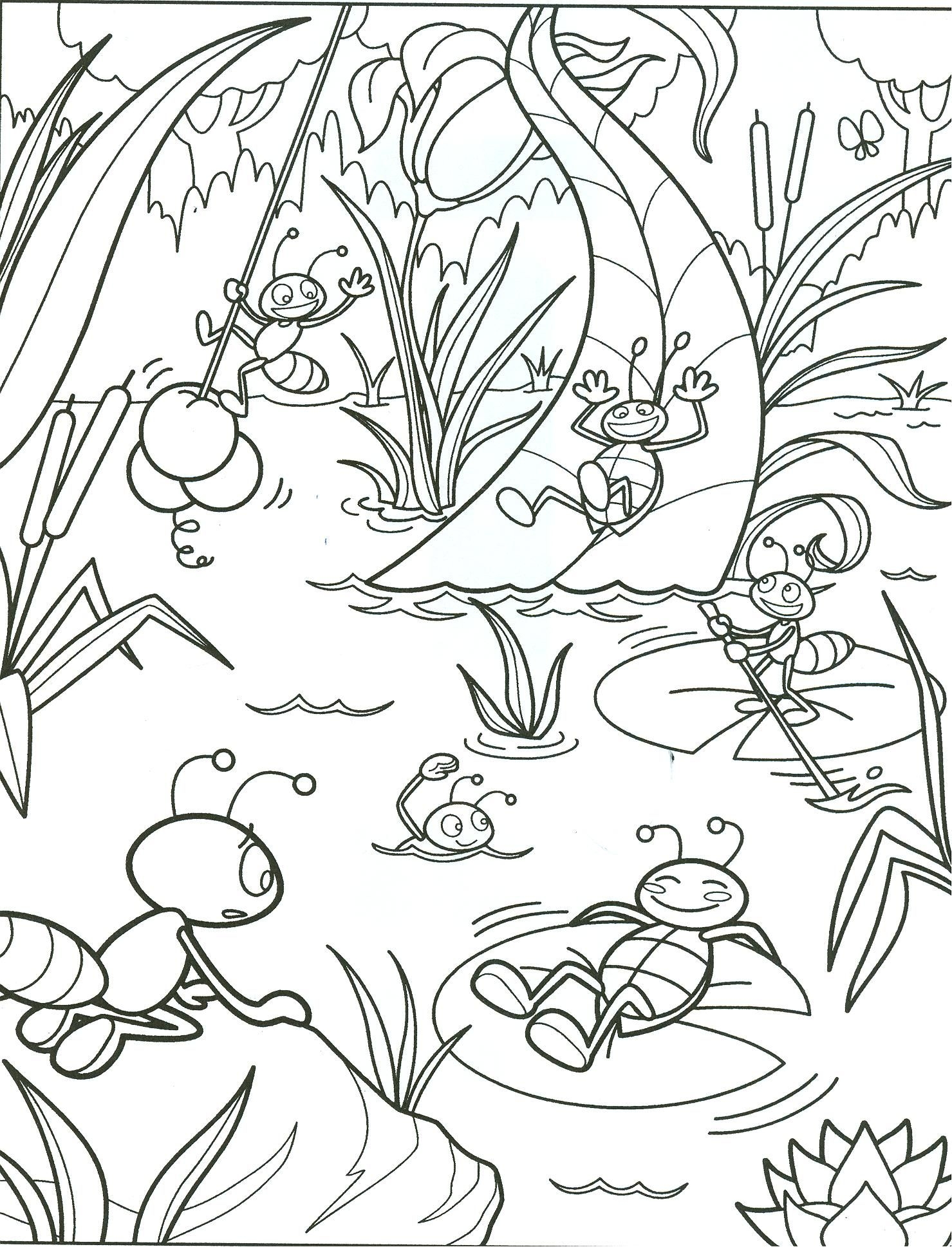 Summer Fun Coloring Page Coloring Home
