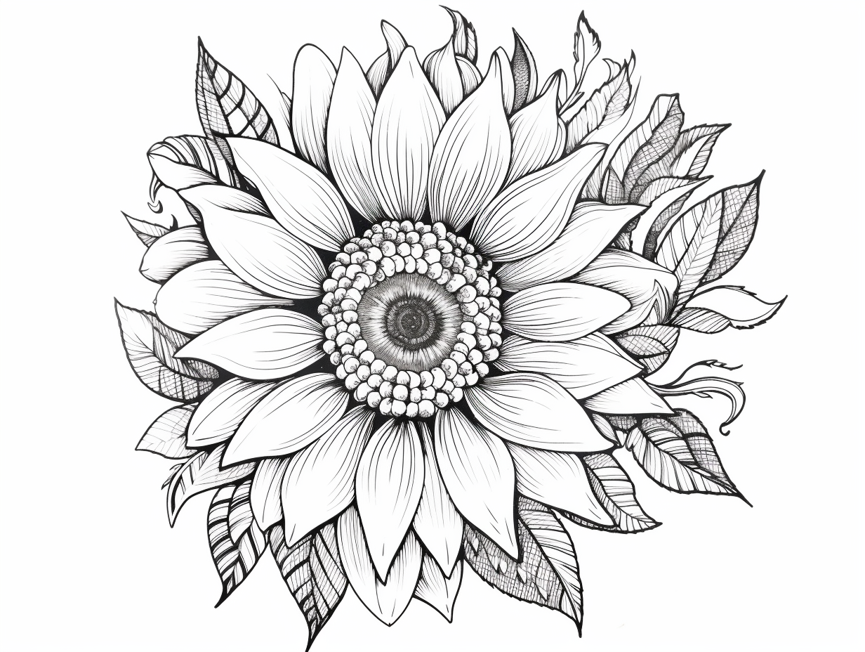 Sunflower Mandala Coloring Page Coloring Page