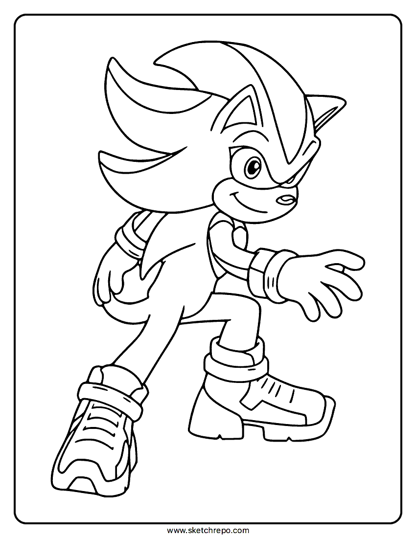 Super Shadow Coloring Page Sketch Repo