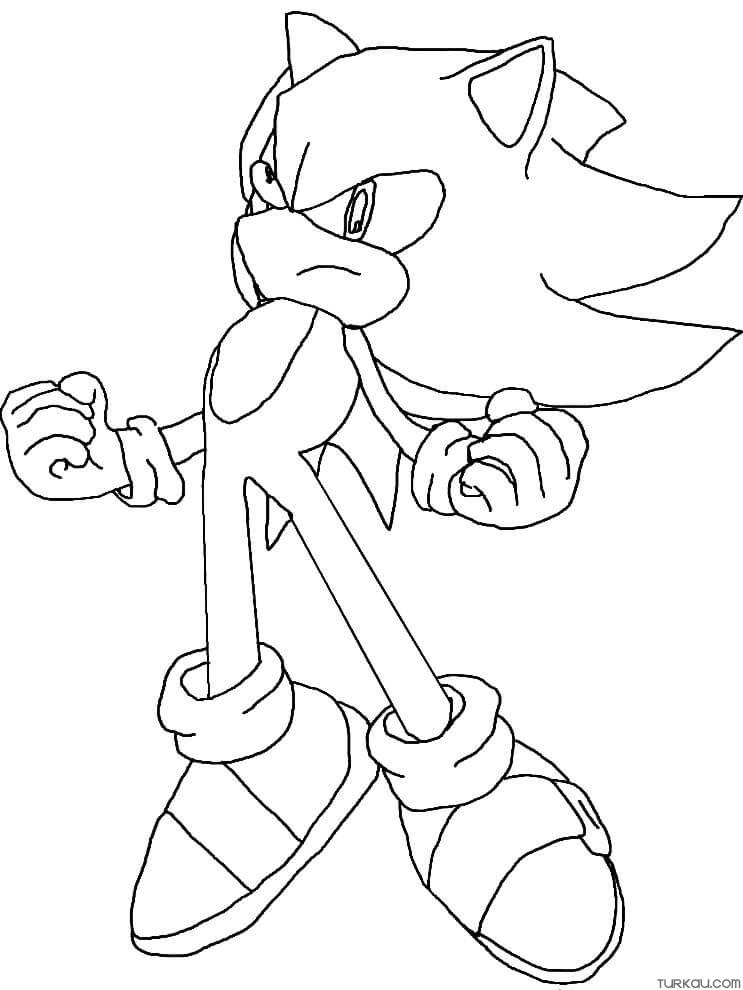 Super Sonic Sonic Coloring Pages Free Printable Templates