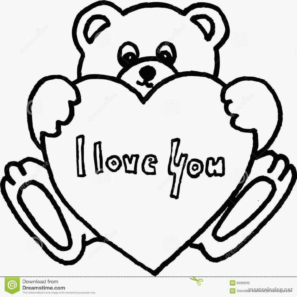 Teddy Bear And Heart Coloring Pages Coloring Home