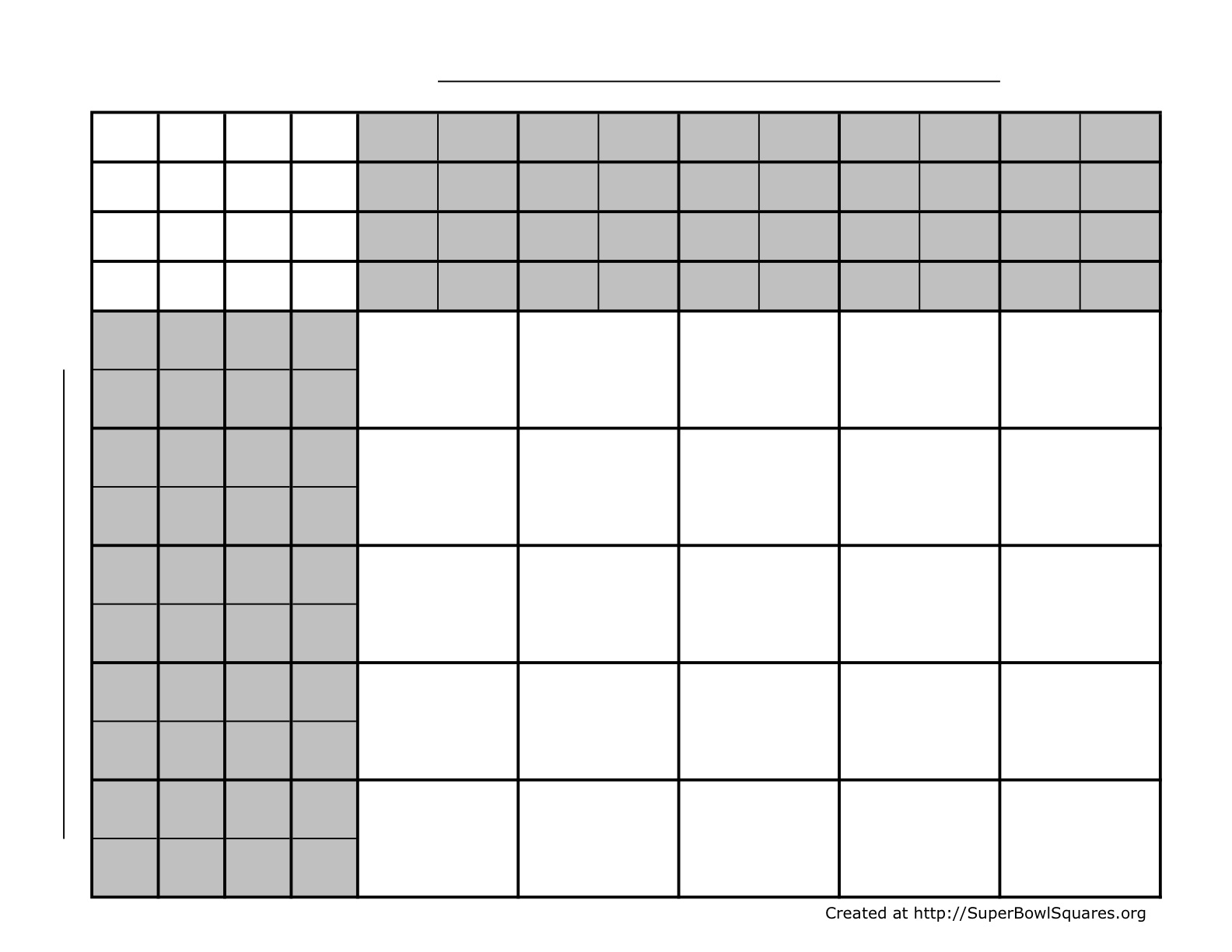 Template Blank Free Printable Football Squares 100 Template