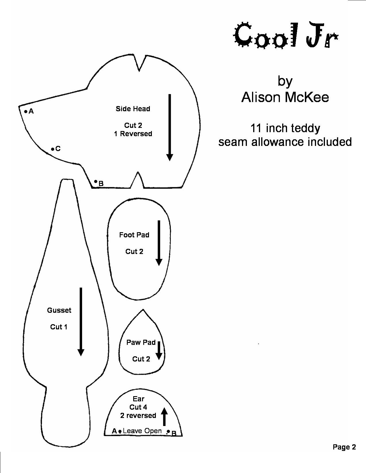 Template Free Printable Memory Teddy Bear Pattern Litylib