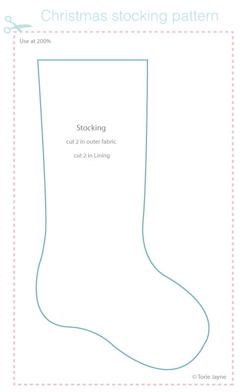 Template Print Free Printable Christmas Stocking Pattern Printable 