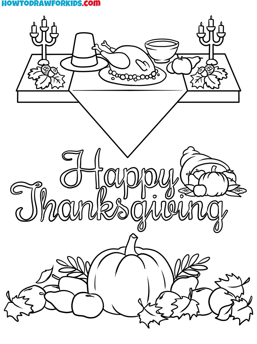 Thanksgiving Day Coloring Pages Free Printables