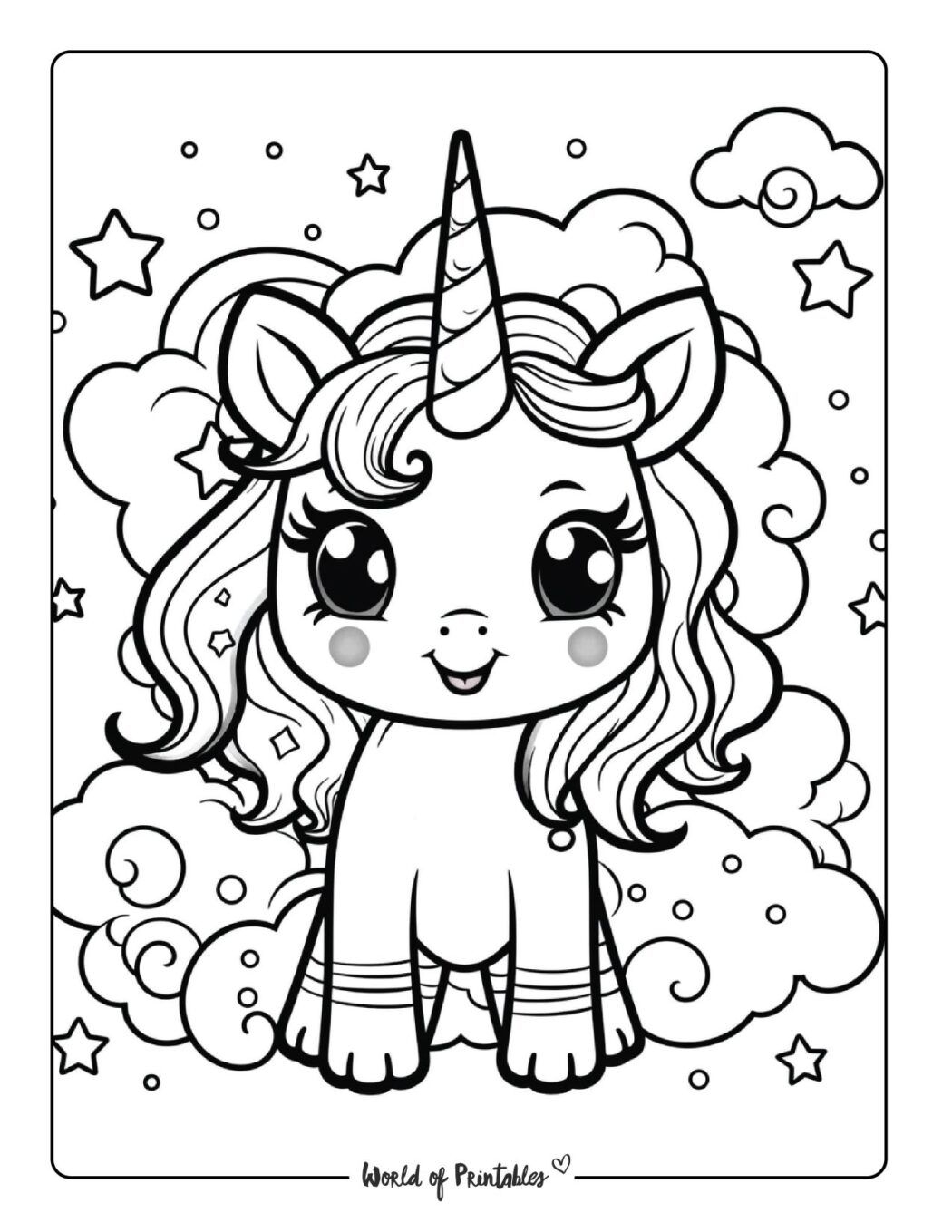 The Best Unicorn Coloring Pages For Kids Adults World Of Printables 