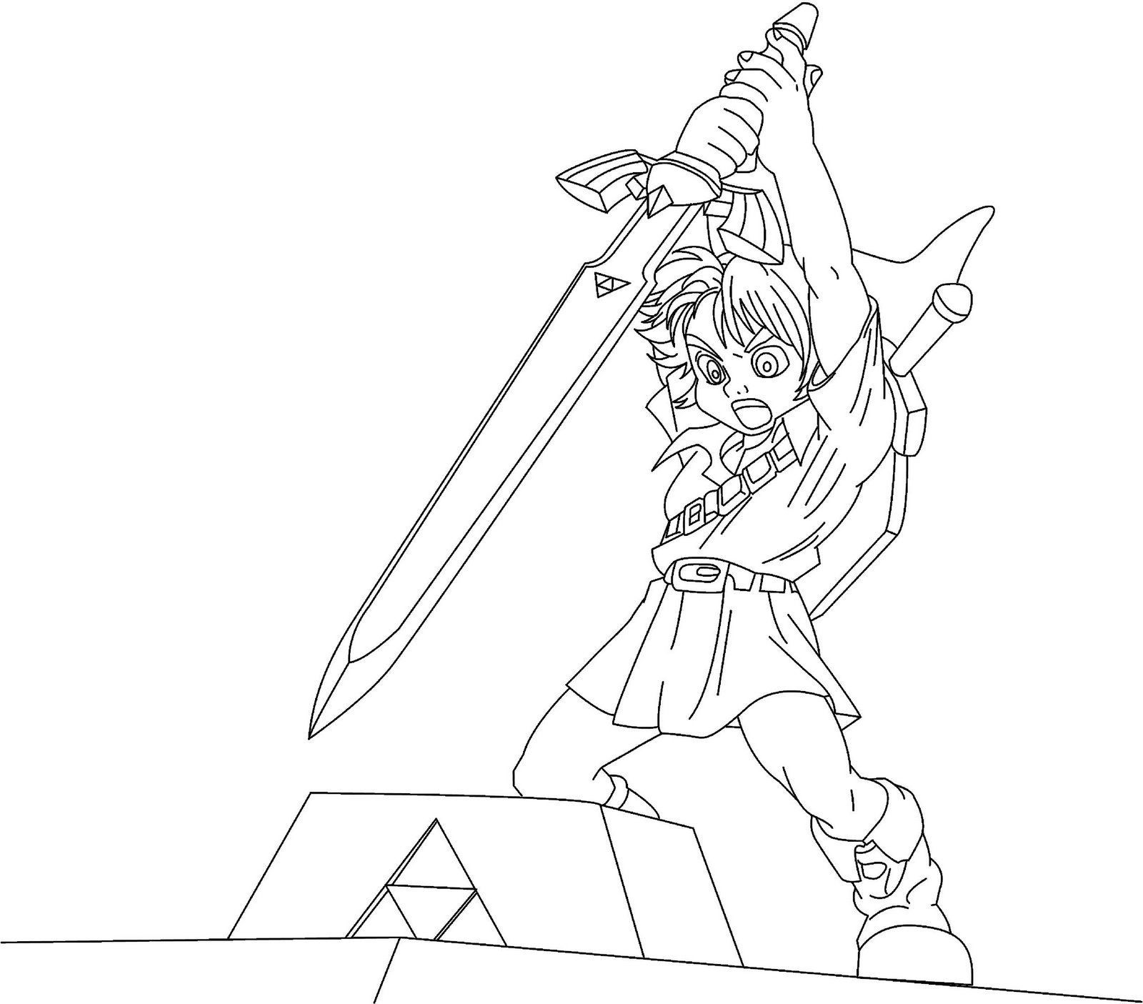 The Legend Of Zelda Coloring Pages Coloring Home