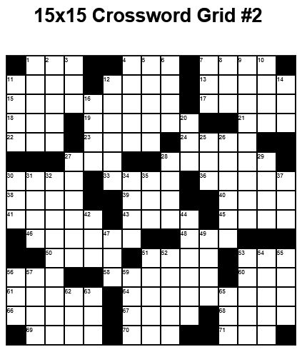 The Printable Crossword Grid 5