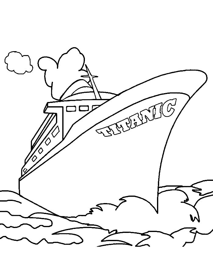 Titanic Ship Coloring Pages Free Printable PDF 