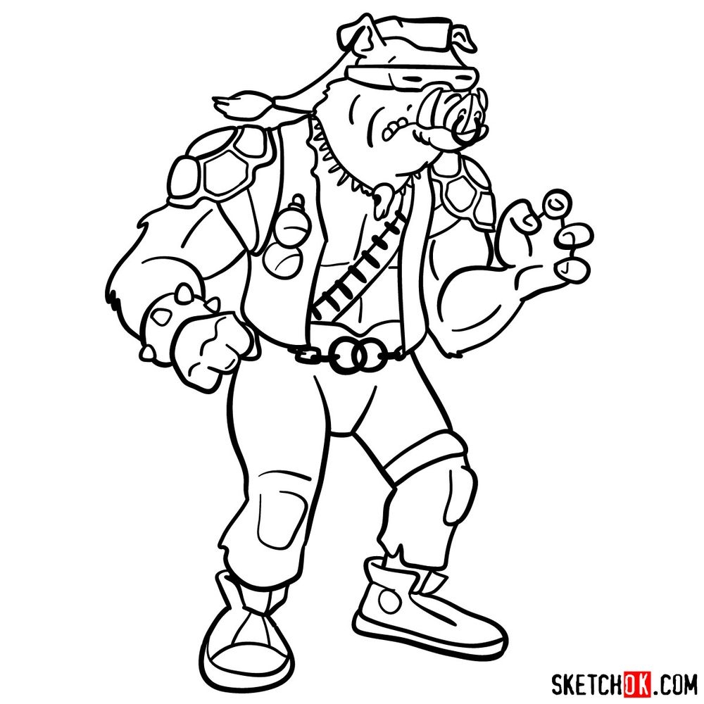 Tmnt Bebop Coloring Pages Coloring Pages